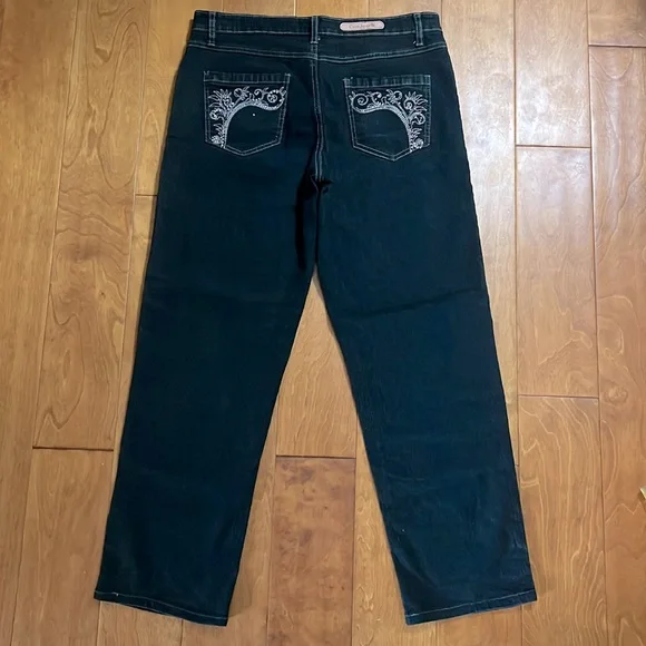 COS Black High Waisted Straight Ankle Length Jeans Size 8P 90’s Wide Leg - Picture 9 of 13